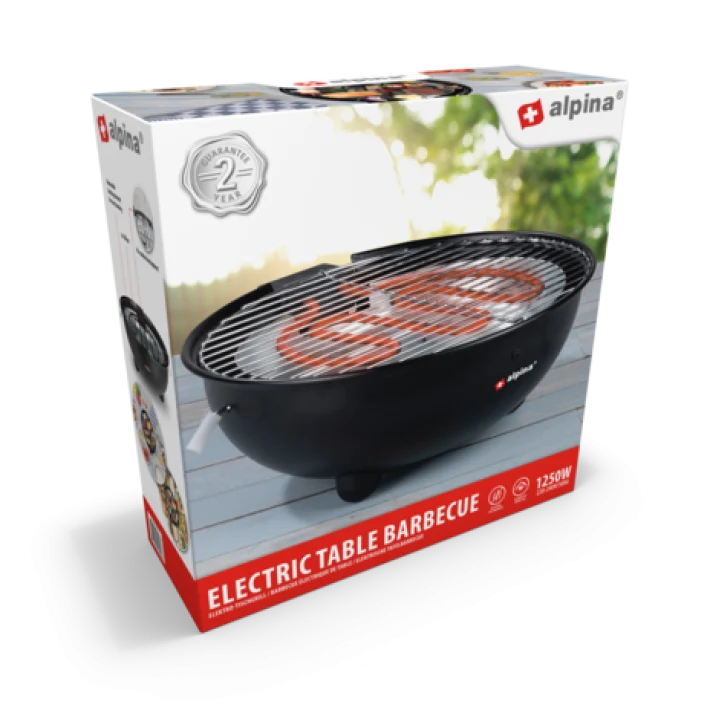 Alpina - Smart och Praktisk Elgrill - Perfekt för inomhus och utomhusbruk