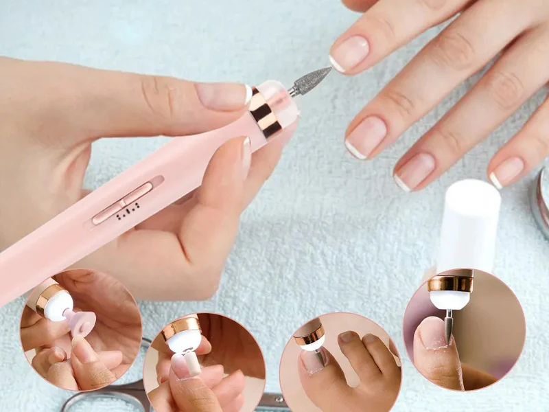Trådlös nagelfil för manikyr och pedikyr med USB-laddning
