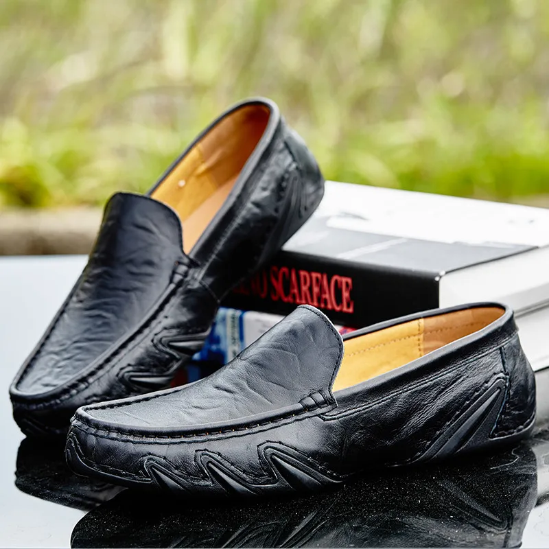 Herre Slippers i Læder af Høj Kvalitet