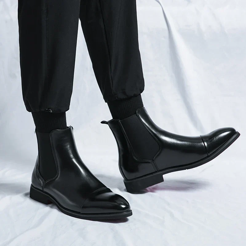Herrens Chelsea Stiefel aus feinem Leder