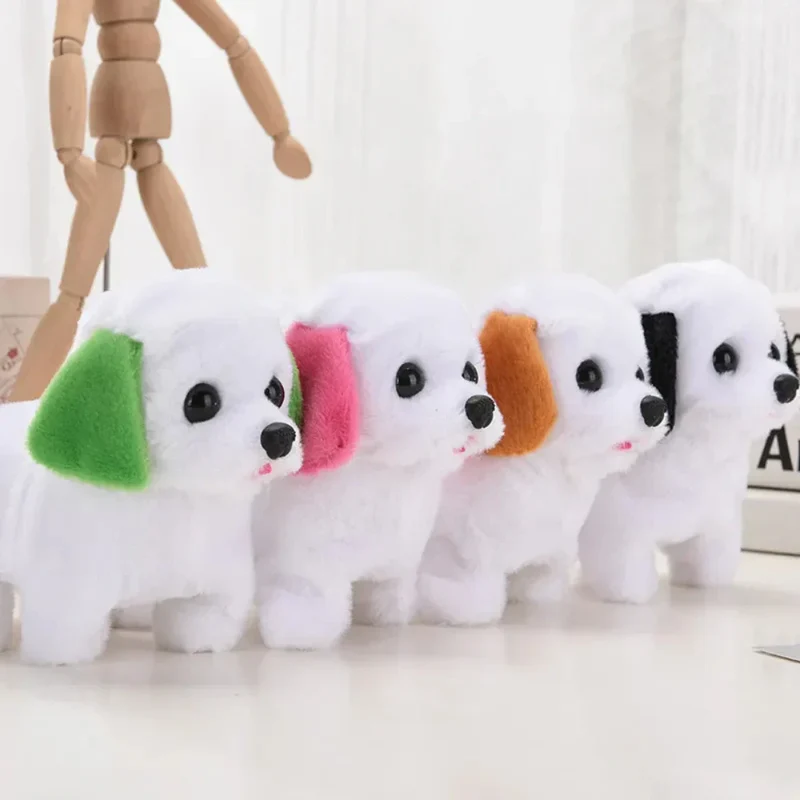 Interaktivt Elektrisk Plush Hundelegetøj med Løbende og Bjeffende Funktion