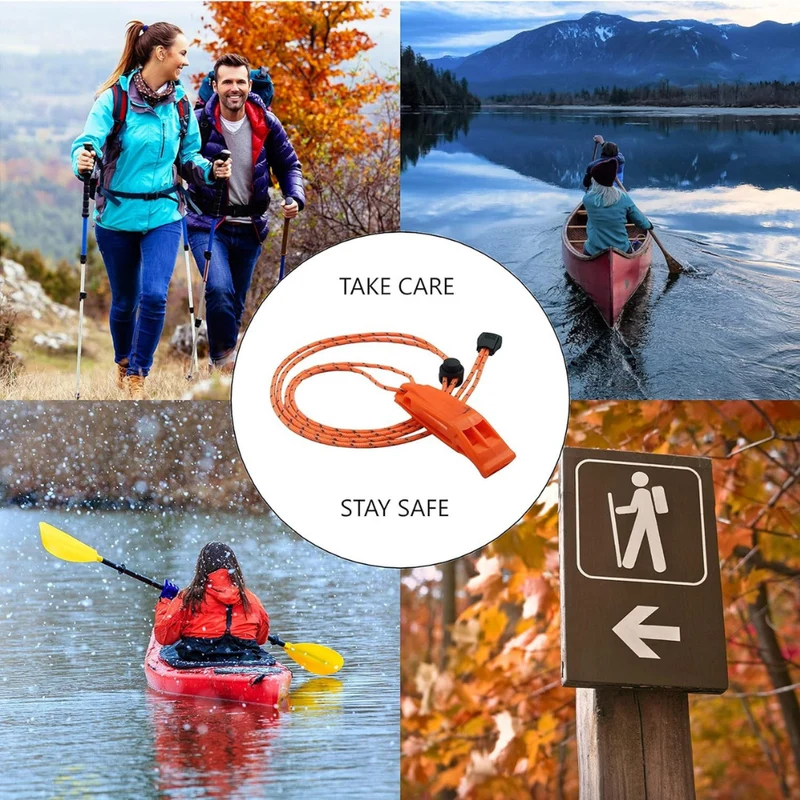 Sikkerhedspibe til jagt, plastmateriale, overlevelse lanyard, camping