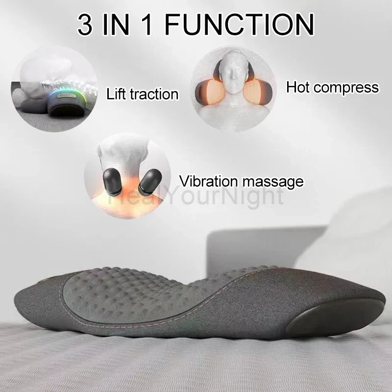 Vibrationsmassagepude med varm kompression