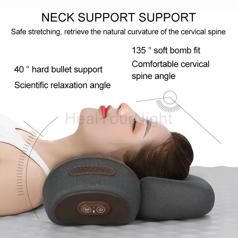 Vibrationsmassagepude med varm kompression