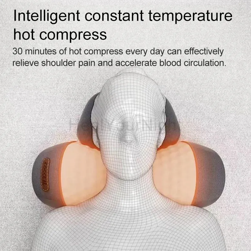 Vibrationsmassagepude med varm kompression