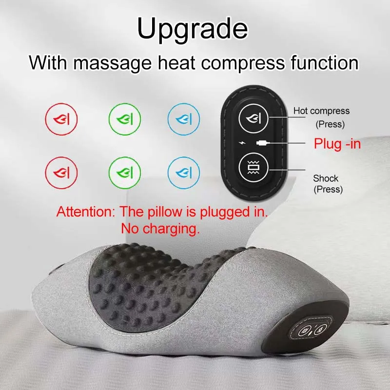 Vibrationsmassagepude med varm kompression