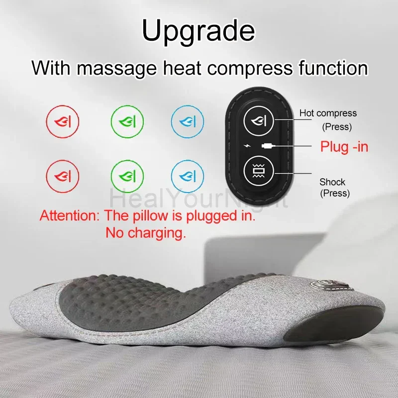 Vibrationsmassagepude med varm kompression