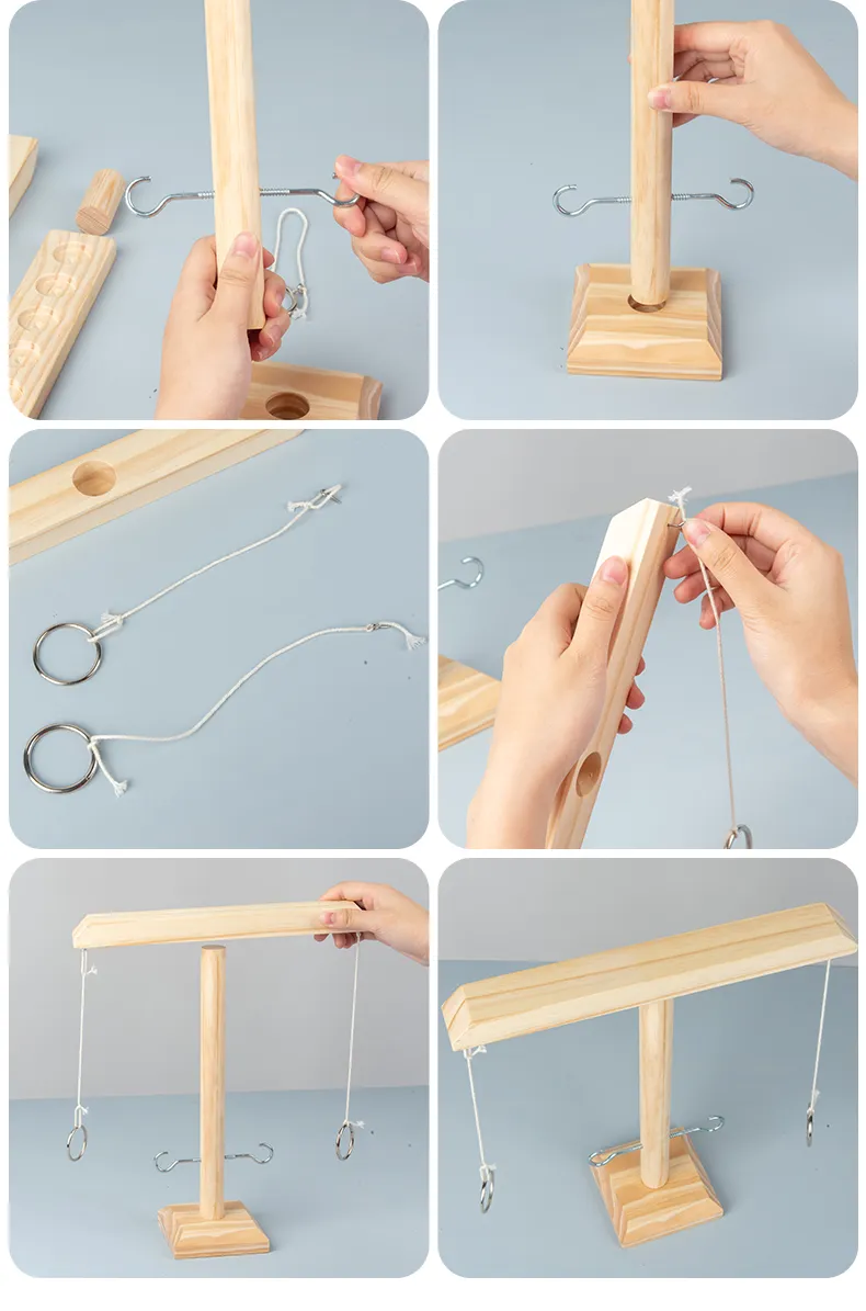 Wurfspiel mit Holzringen