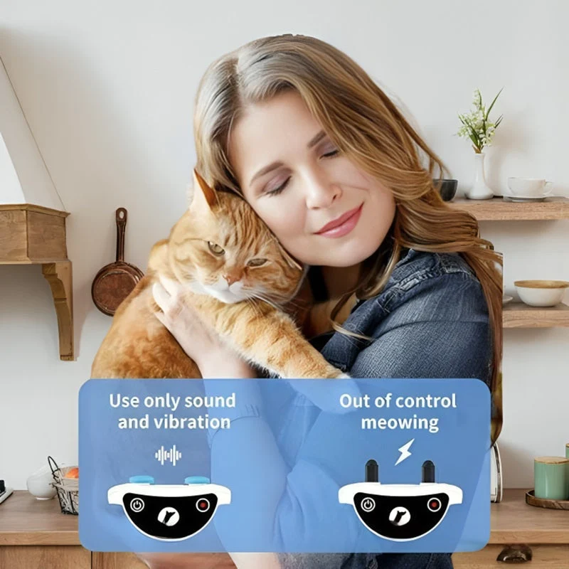 Katte Chokhalsbånd med Fjernbetjening til Effektiv Miau Kontrol
