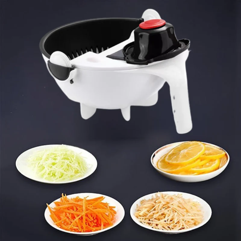 Globetrek° KitchenSlicer - Multifunktionell Köksskärare Med Korgdränering