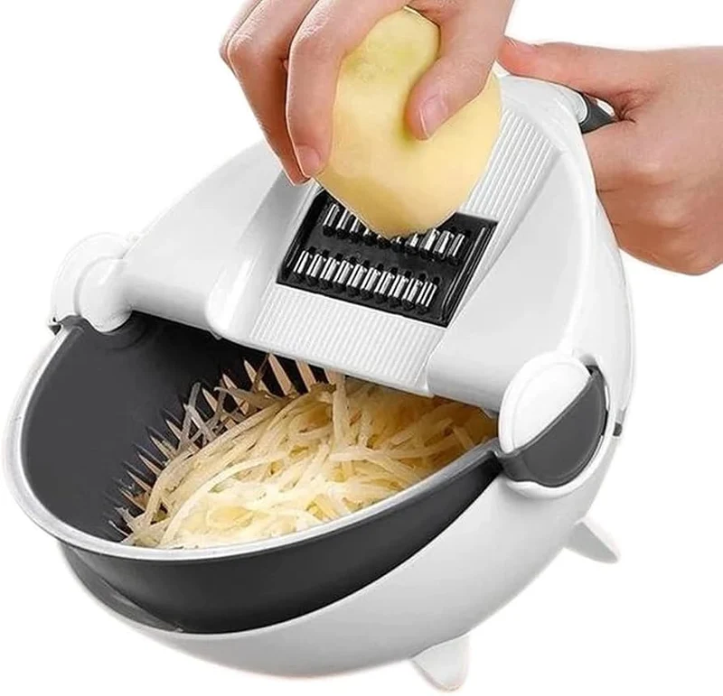 Globetrek° KitchenSlicer - Multifunktionell Köksskärare Med Korgdränering