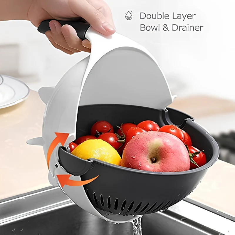 Globetrek° KitchenSlicer - Multifunktionell Köksskärare Med Korgdränering