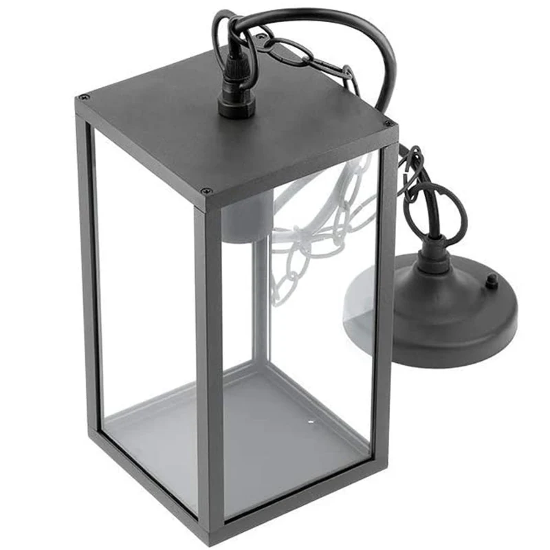 Sort aluminium loftlampe i sort