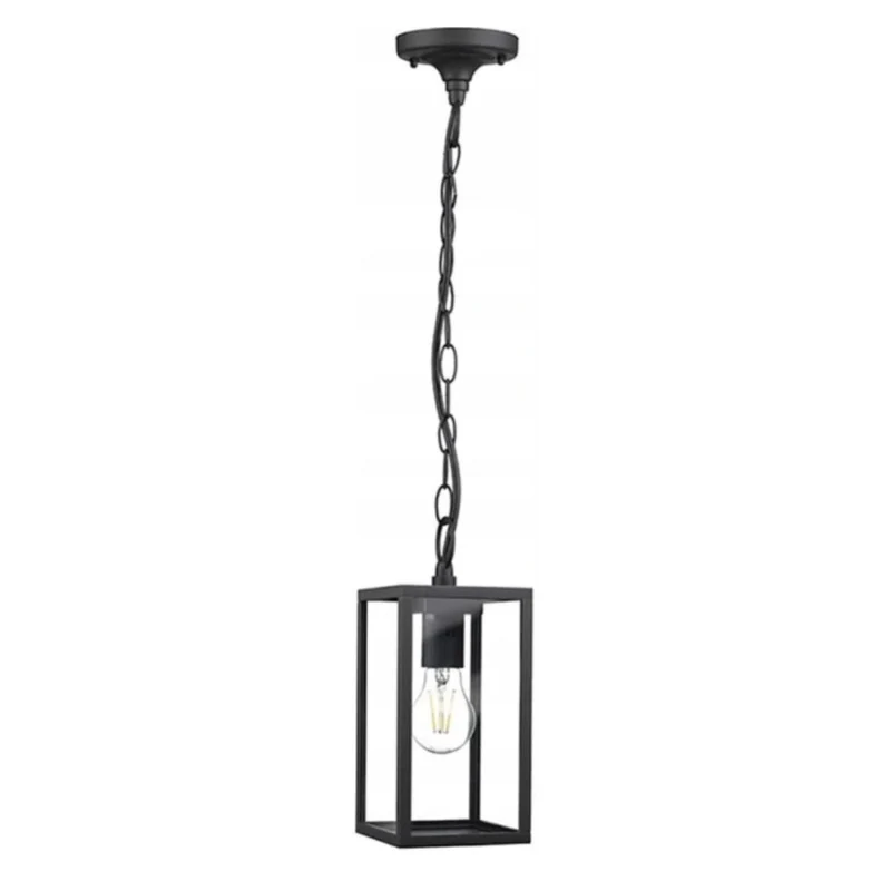 Sort aluminium loftlampe i sort