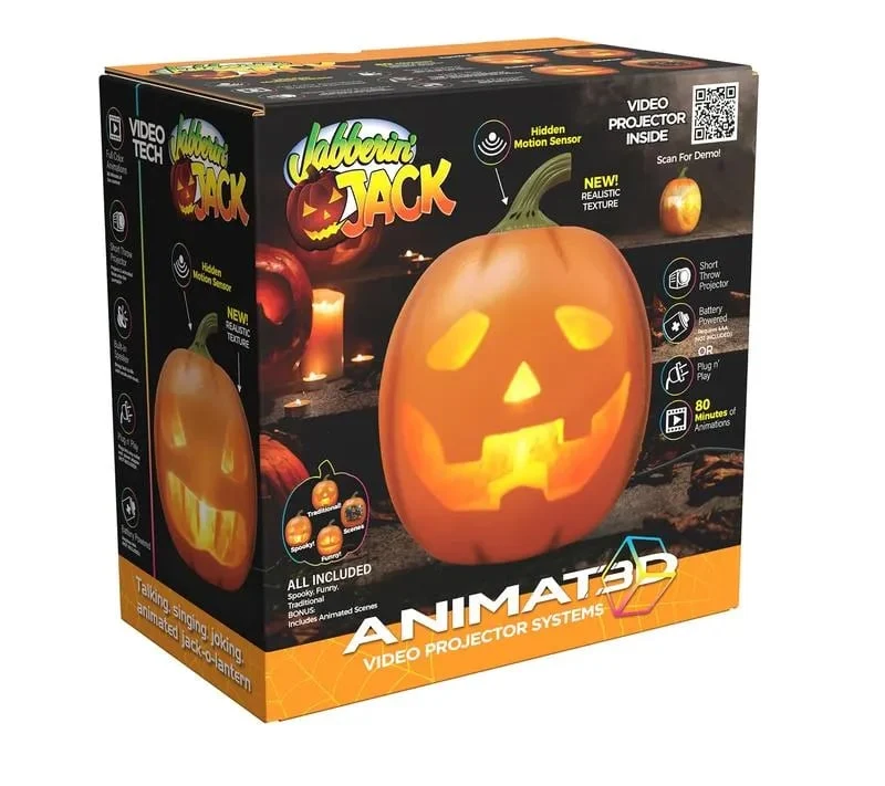 Bevægelsessensor Halloween Græskar med Animation og Projektion
