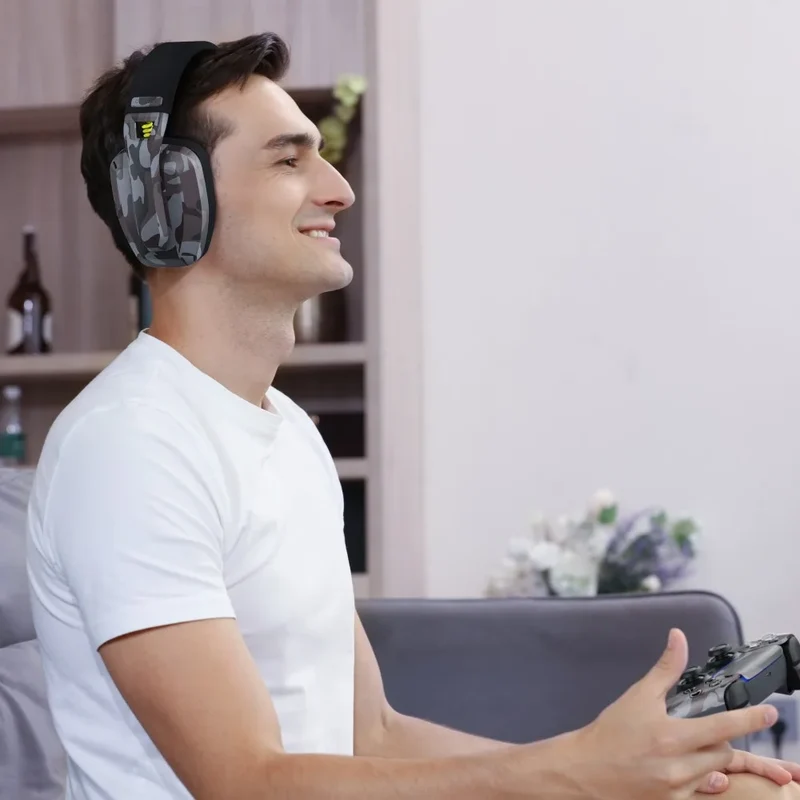 Kabelfrit Gaming Hovedtelefon med 2,4 GHz og Bluetooth – til PS5, PS4 og PC