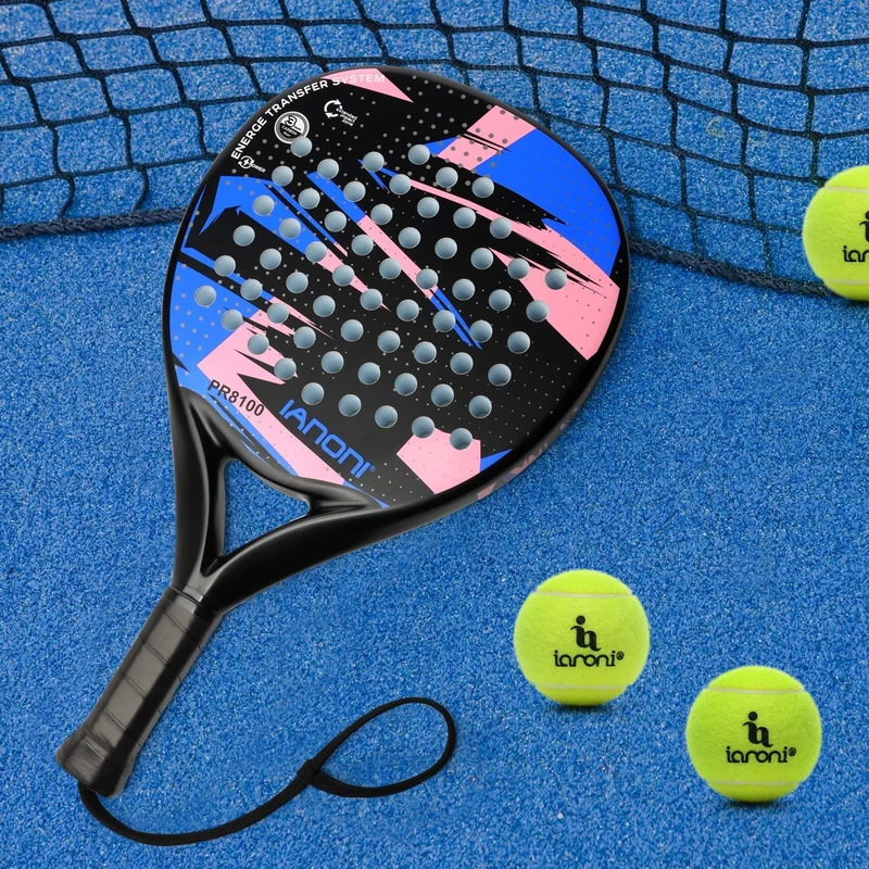 Letthåndteret Padelbat i kulfiber, EVA kerne for præcision og styrke