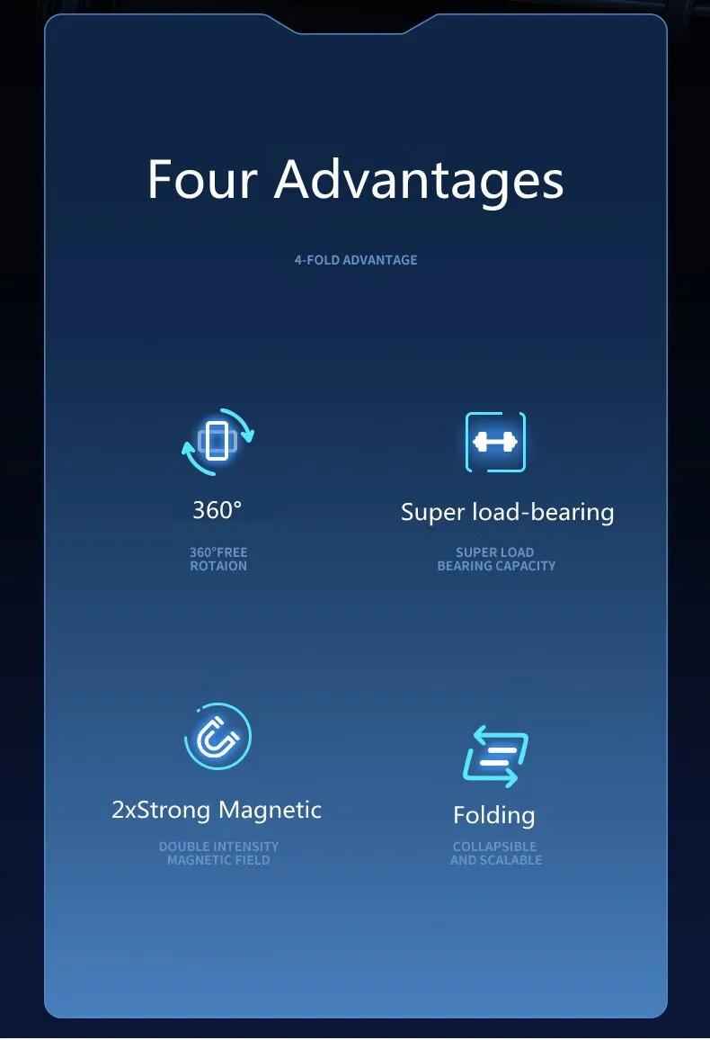 360° Drejelig Magnetisk Telefonholder