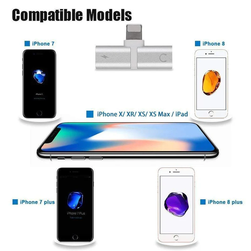 4-i-1 Lightning Adapter til iPhone – Øretelefoner (2 stk.)