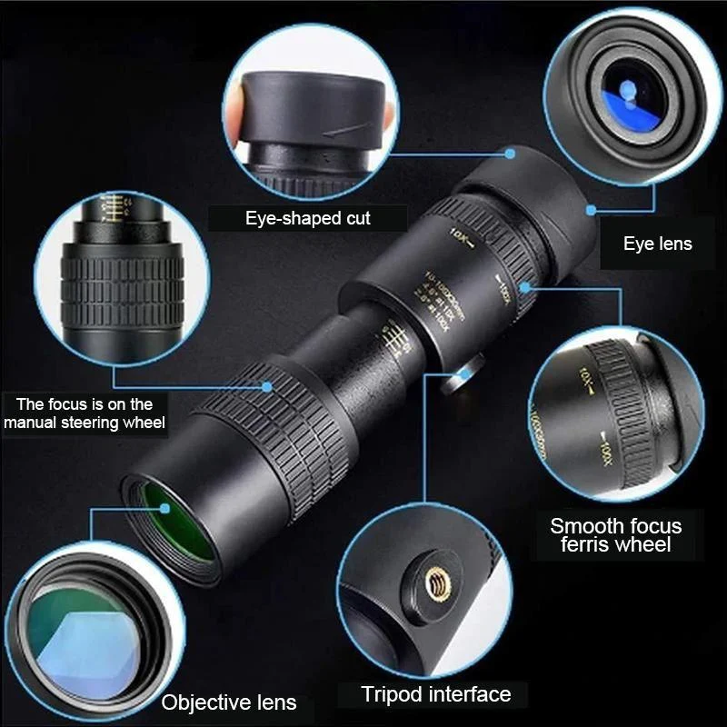 4K 10-300X 40mm Super Teleobjektiv Zoom Monokular Teleskop