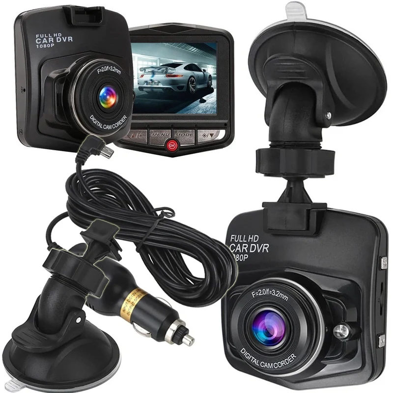 Full HD Dashcam med inbyggd skärm
