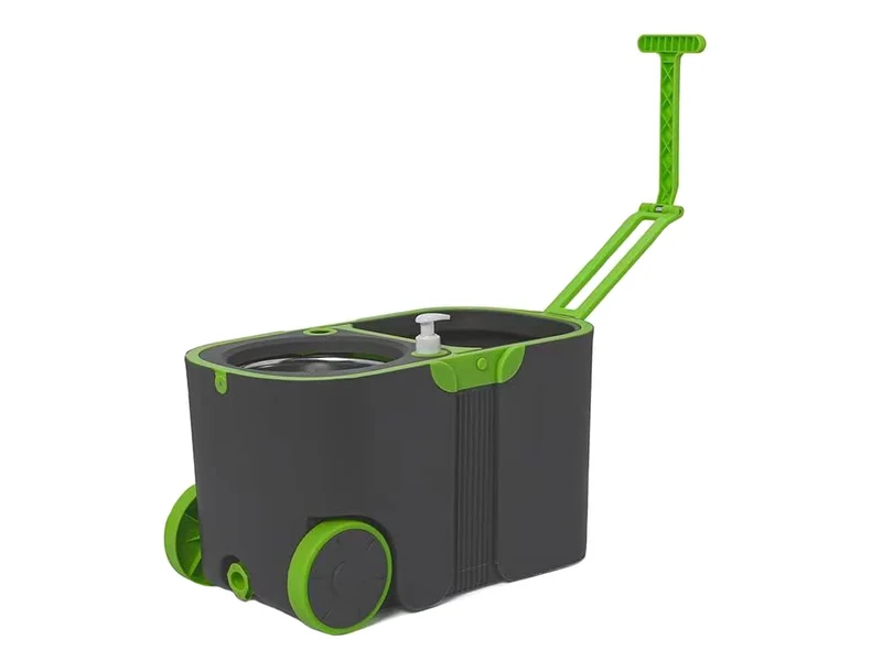 360 roterande mopp med hink och 2x mikrofiberkuddar - din allsidiga rengöringslösning