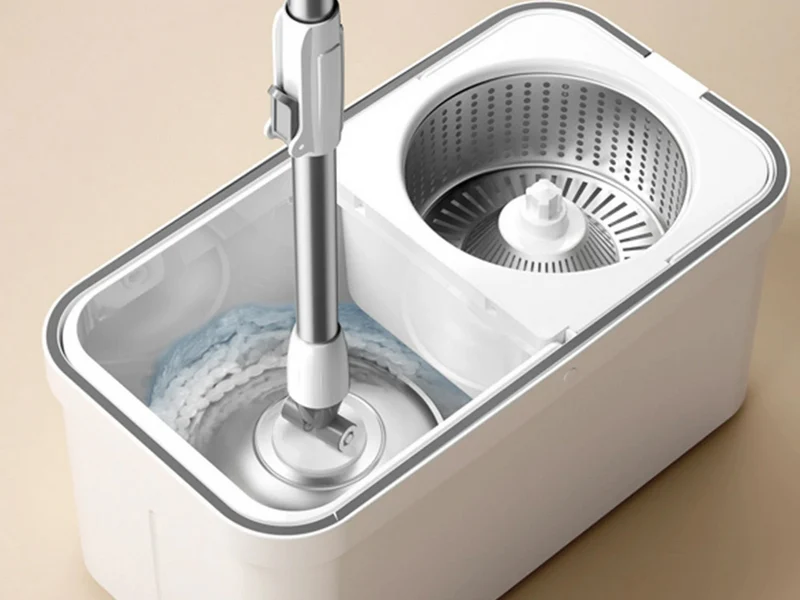 360 roterande mopp med 2x mikrofiberkuddar - effektiv och ergonomisk rengöring
