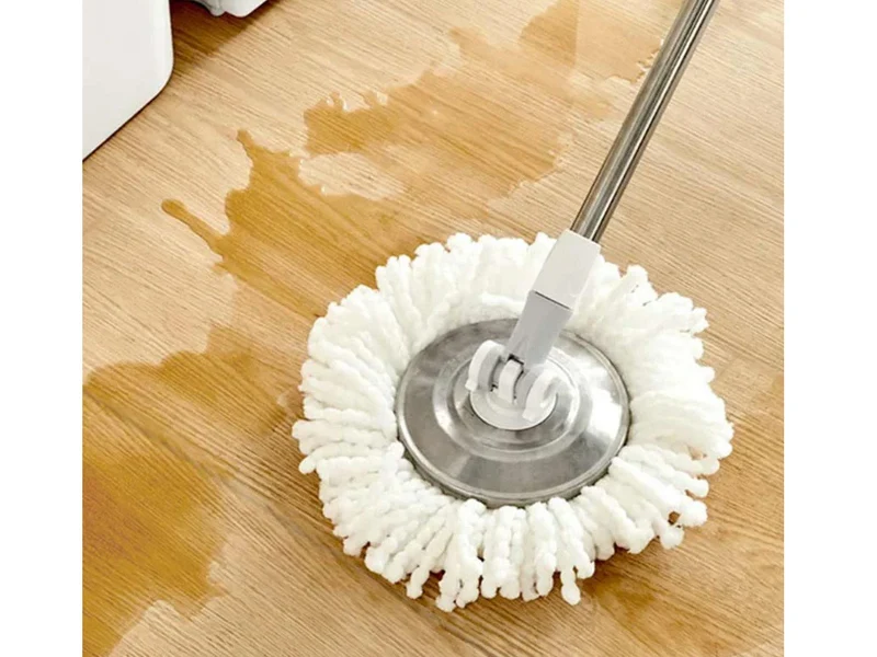 360 roterande mopp med 2x mikrofiberkuddar - effektiv och ergonomisk rengöring