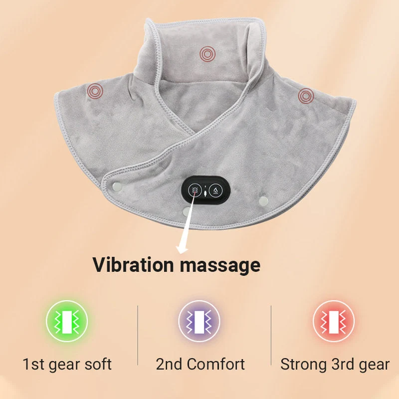 Elektrisk varme tæppe til nakke og skuldre med vibration
