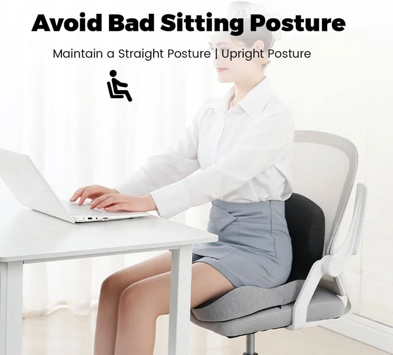 Ergonomisk Sædepude med Lændestøtte til Kontor, Bil og Rejse
