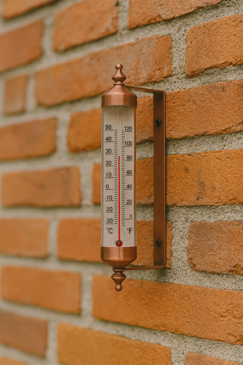 Utomhustermometer i koppar, snygg design