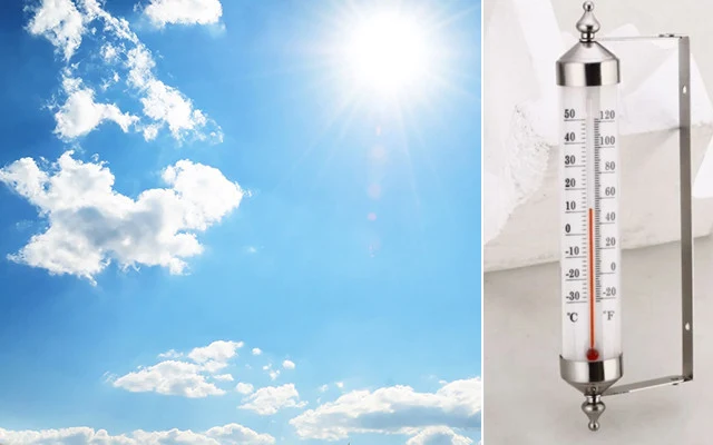 Utomhustermometer i koppar, snygg design