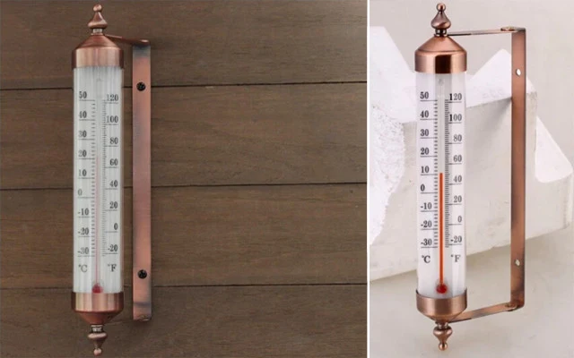 Utomhustermometer i koppar, snygg design