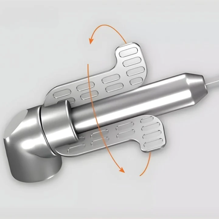 Adapter til Winkelborer 105° til trange steder | Magnetisk & 1/4" Sechskant | Rustfrit 45'er stål | 60/140 mm