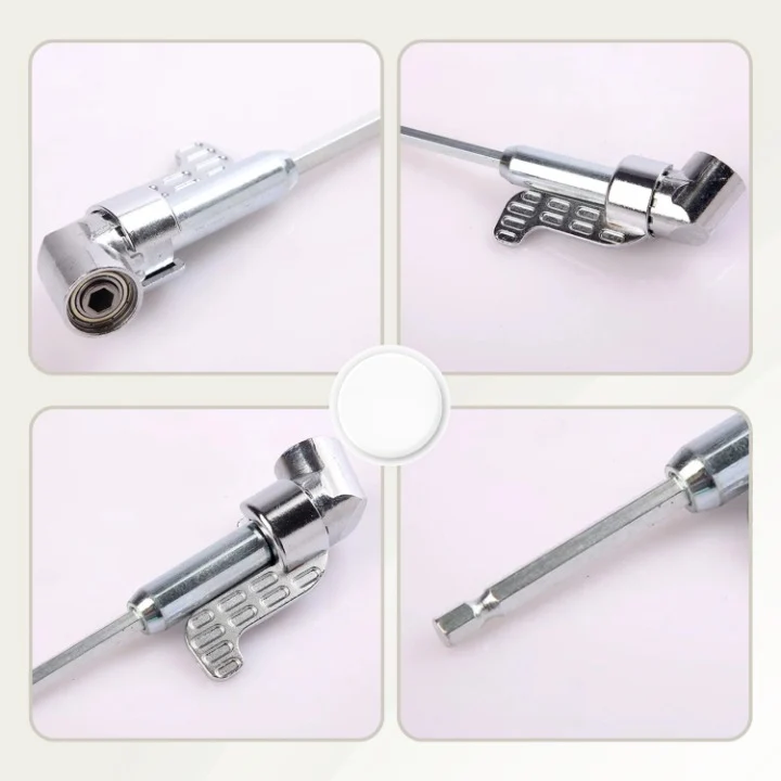 Adapter til Winkelborer 105° til trange steder | Magnetisk & 1/4" Sechskant | Rustfrit 45'er stål | 60/140 mm