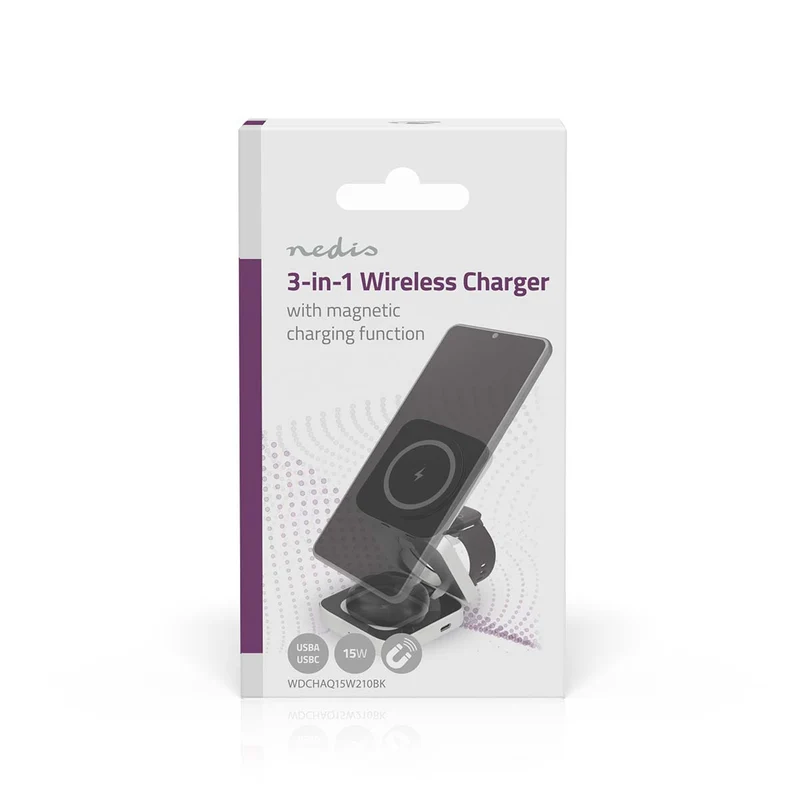 Draadloze Oplader 3-in-1 - 2.5 / 5 / 15W - LED-indicatie in gebruik