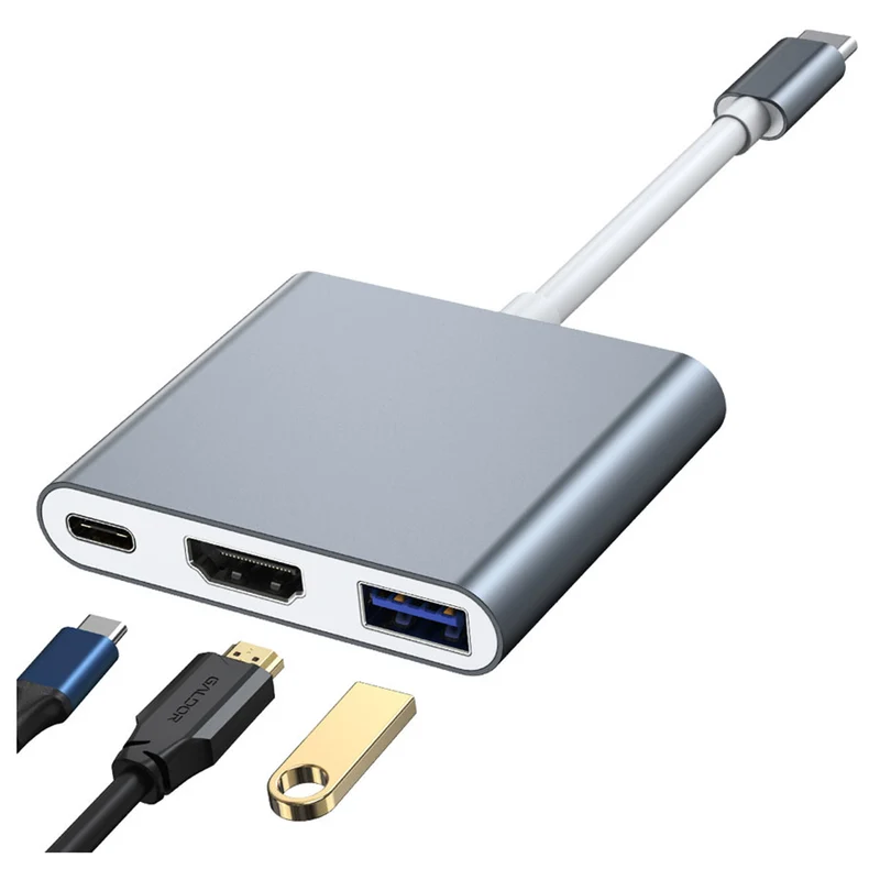 Lippa 3-in-1 60W USB-C PD 4K HDMI Hub