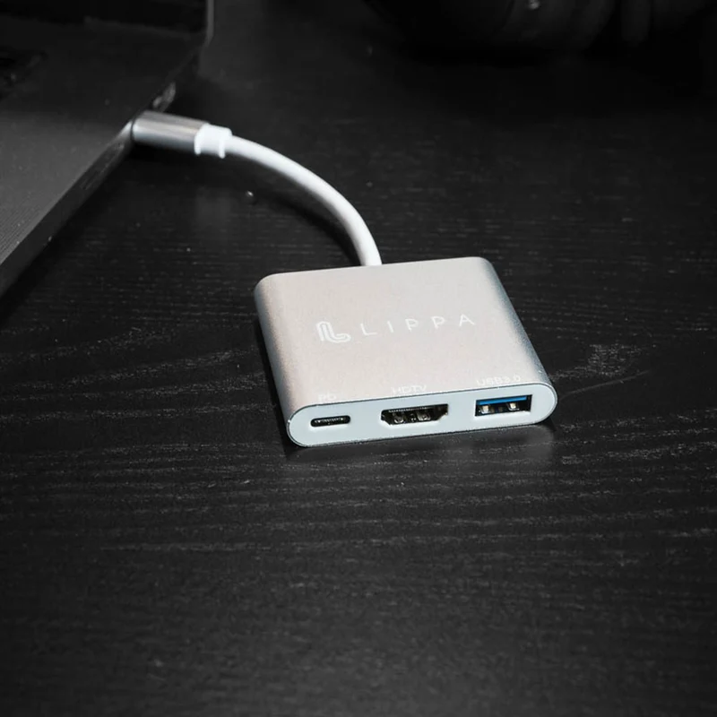 Lippa 3-in-1 60W USB-C PD 4K HDMI Hub