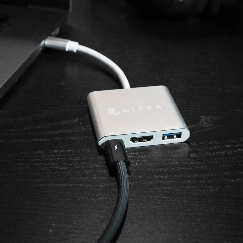 Lippa 3-in-1 60W USB-C PD 4K HDMI Hub