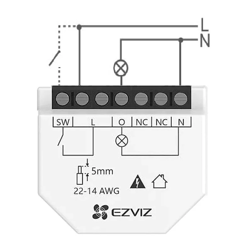 EZVIZ T35W - Módulo Interruptor WiFi 100-240V