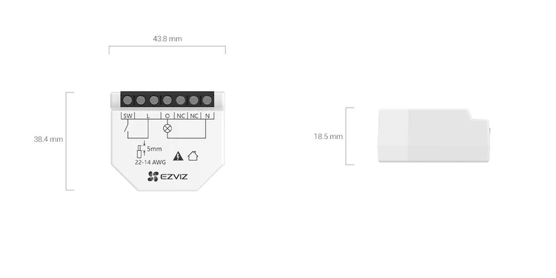 EZVIZ T35W - Módulo Interruptor WiFi 100-240V