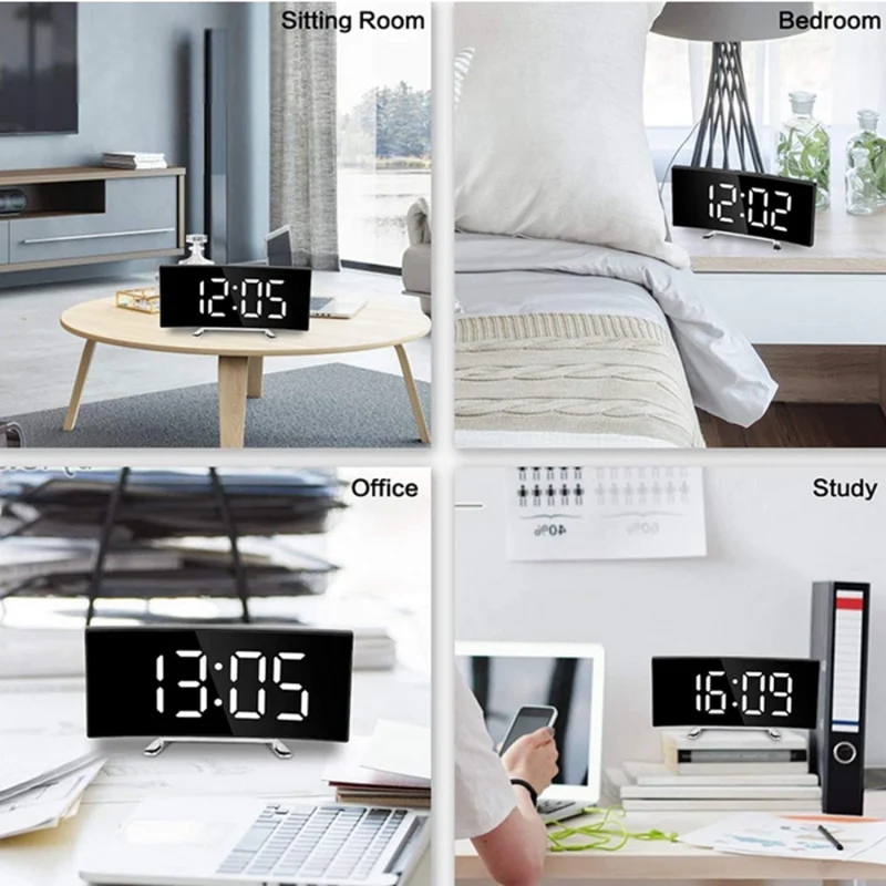 LED Vækkeur med Bøjet Skærm – Digitalt Design