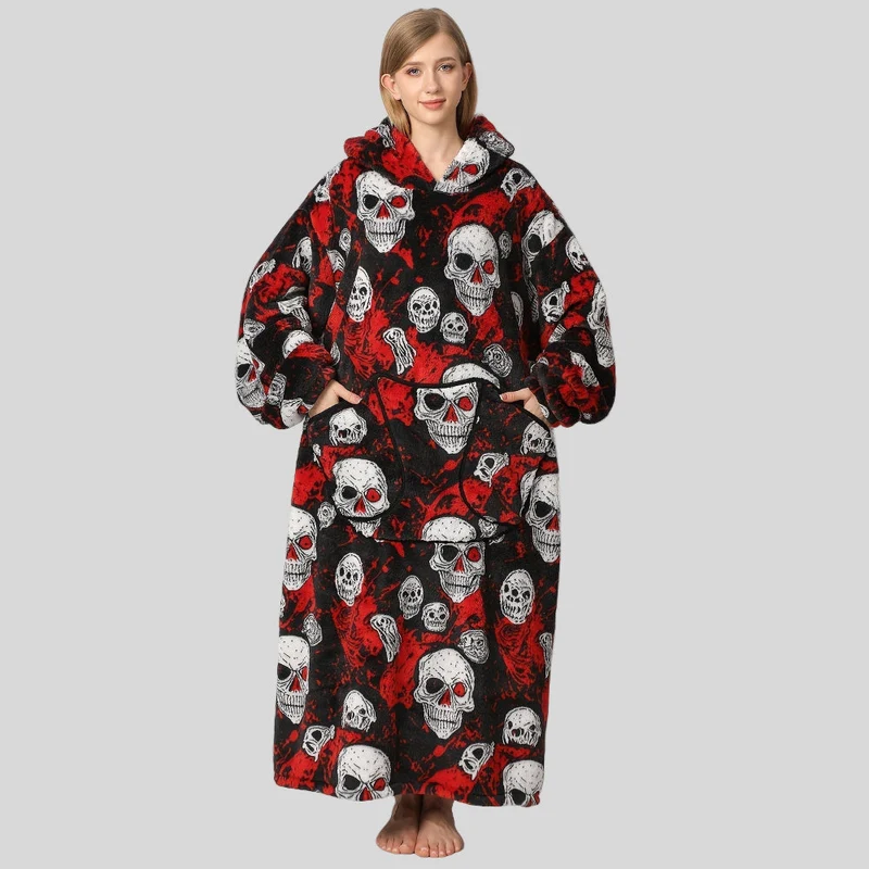 Behagelig Oversized Hoodie Tæppe til Damernes Juleoutfit