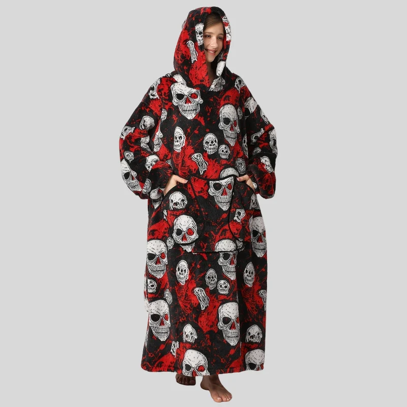 Behagelig Oversized Hoodie Tæppe til Damernes Juleoutfit