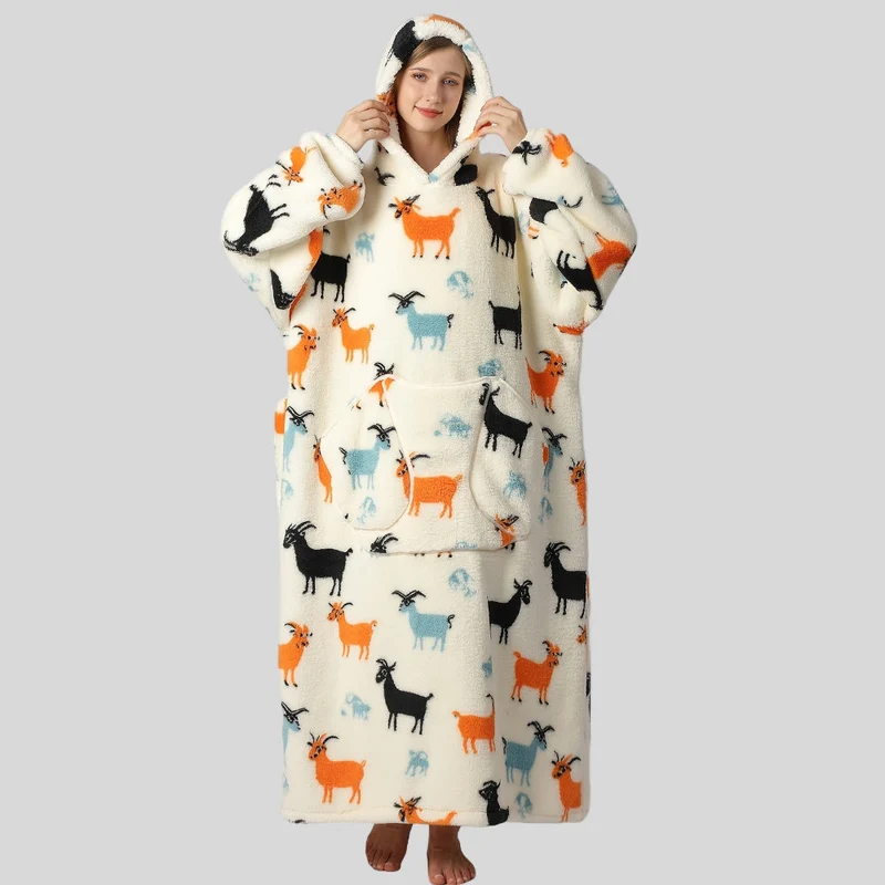Behagelig Oversized Hoodie Tæppe til Damernes Juleoutfit