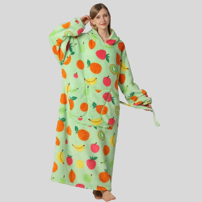 Behagelig Oversized Hoodie Tæppe til Damernes Juleoutfit