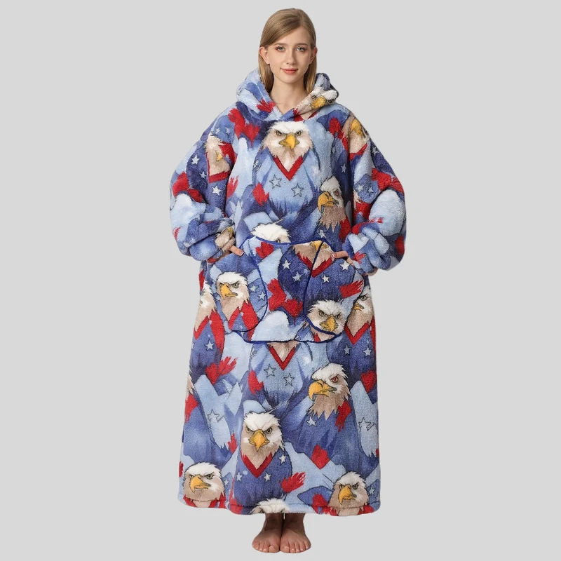 Behagelig Oversized Hoodie Tæppe til Damernes Juleoutfit