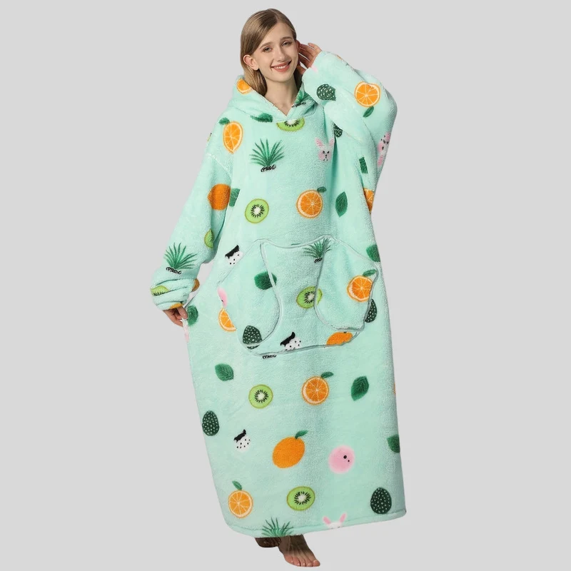 Behagelig Oversized Hoodie Tæppe til Damernes Juleoutfit