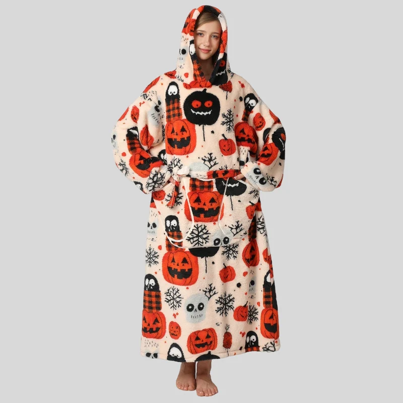 Behagelig Oversized Hoodie Tæppe til Damernes Juleoutfit