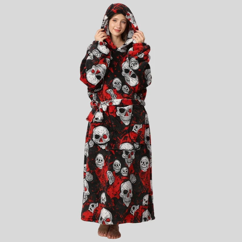 Behagelig Oversized Hoodie Tæppe til Damernes Juleoutfit